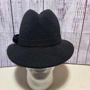 ISOTONER Bucket Hat Womens OS Winter Black Cloche on the town Fedora One Size